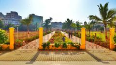 beautiful gate and park of National Museum of Pakistan in Karachi