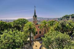 Casa Museu Gaudí in Parc Güell from above