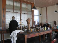 interior of Alfred Nobel's laboratory at Nobel Museum in Karlskoga, Sweden