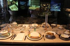 Nobel banquet table setup at Stockholm City Hall