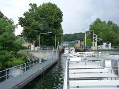 Schleuse Woltersdorf, single-chamber lock with a weir in Woltersdorf, Germany