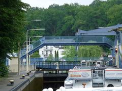 Schleuse Woltersdorf in operation with boats