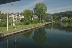 View of Kalksee lake at Schleuse Woltersdorf in Germany