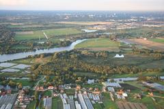 Nature reserve Die Reit with Dove Elbe and Gose Elbe rivers