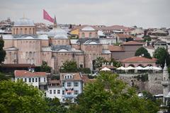 Zeyrek cistern wall and Zeyrek Mosque