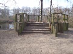 Slightly dilapidated observation platform by the shore