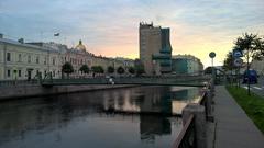 Post Office Bridge over the Moyka River in Saint Petersburg