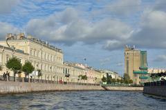 Moyka River and the House of Culture of the Communications Workers in Saint Petersburg