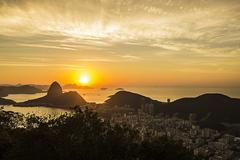 Night view of the Mirante Dona Marta in Tijuca National Park