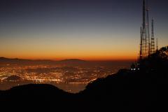 Sunrise at Sumaré with transmission towers