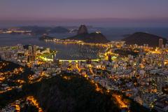 Bahia de Guanabara at night from Mirante Dona Marta