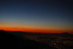 sunset over Sumare neighborhood with view of North Zone in Rio de Janeiro