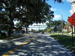 A1A and SR 200 intersection looking west in Fernandina Beach, Florida