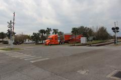 Ash St Railroad Crossing in Fernandina Beach