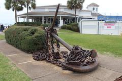 Large iron anchor in Fernandina Beach, Florida