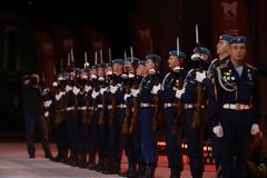 The Airborne Troops presenting a concert at the Spasskaya Tower festival