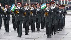 Uzbek Army Band performing in Russia