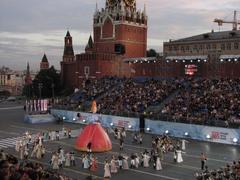 Spasskaya Bashnya Moscow Military Tattoo festival on the Red Square