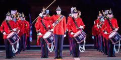 British marching band performing on Red Square