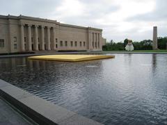 Facade of the original building of Nelson-Atkins Museum of Art in Kansas City, Missouri