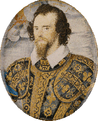 Portrait of George Clifford by Nicholas Hilliard