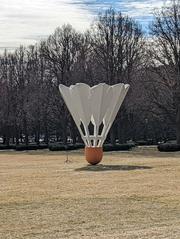 Shuttlecock sculpture outside the Nelson-Atkins museum in Kansas City