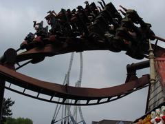 Nemesis Inferno interlocking corkscrew at Thorpe Park