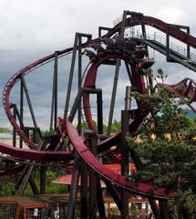 Nemesis Inferno inverted roller coaster at Thorpe Park