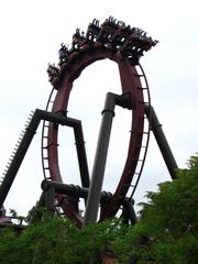 Nemesis Inferno roller coaster vertical loop at Thorpe Park