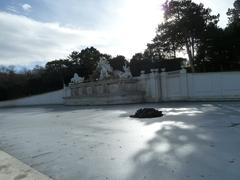 Gardens in Schönbrunn Palace at wintertime, Vienna