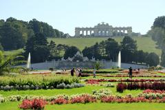 Neptune Fountain and Gloriette in Schönbrunn Palace Garden