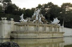 Neptunbrunnen at the Schönbrunn Palace without water