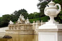 Neptune Fountain in Schonbrunn Palace Gardens