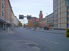 Berliner Straße in Frankfurt with Paulskirche, 2020