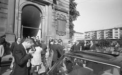 Award ceremony in Frankfurt's Paulskirche with German Federal President Heinemann and recipients Gunnar and Alva Myrdal