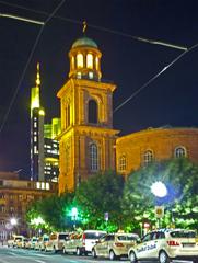 St. Paul's Church Frankfurt at dusk