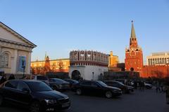 Kutafya and Troitskaya Towers of the Moscow Kremlin