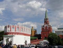 Kutafya and Troitskaya Towers at Moscow Kremlin