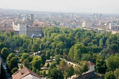 historical building with a tower in Turin, Italy