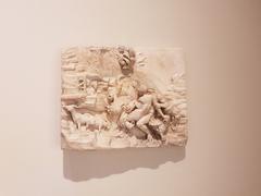 Polyphemus and Galatea relief sculpture in white Italic marble