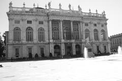 Palazzo Madama and Casaforte degli Acaja in Piazza Castello, Turin