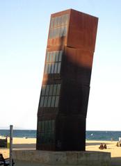 L'Estel Ferit sculpture on Barceloneta Beach in Barcelona