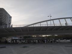 Pont de l'Exposició in Valencia with people