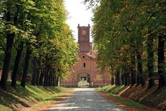 Rear view of Borgo Castello in La Mandria natural park