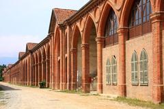 Northern wing of Borgo Castello in La Mandria natural park