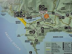 Map of the Fort Cronkhite area in the Forts Baker, Barry, and Cronkhite Historic District in Marin Headlands, Marin County, California