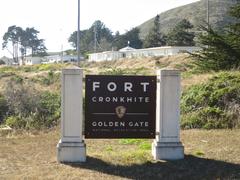 Fort Cronkhite in Marin Headlands under a partly cloudy sky