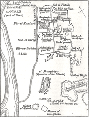 Map of Cairo before 1200 A.D.