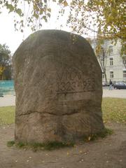 Memorial stone in Cathedral Square, Vilnius