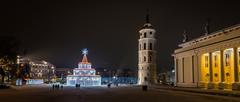 Cathedral Square in Vilnius during December